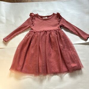Madison Pink Ruffled Tiered Sundress with Flutter Sleeves